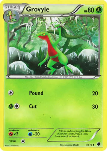 Pokemon - Grovyle - 7/116 - Uncommon - Plasma Freeze